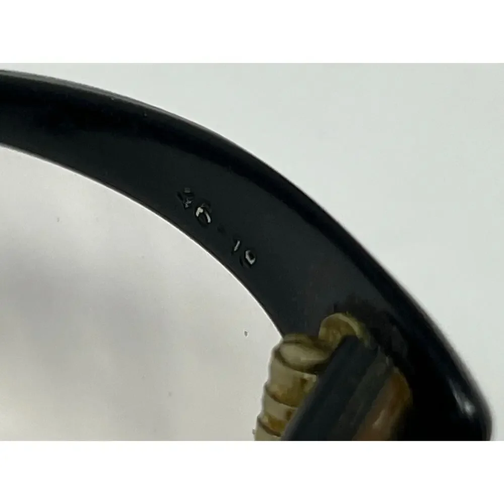 Vintage Prestige Ann Cat Eye Glasses Frame 46-19 Two Tone Bronze Black 50s 60s